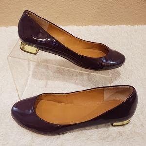 J Crew Harper Purple Patent Leather Flats
